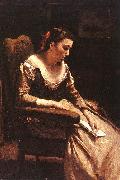  Jean Baptiste Camille  Corot The Letter_3 Spain oil painting artist